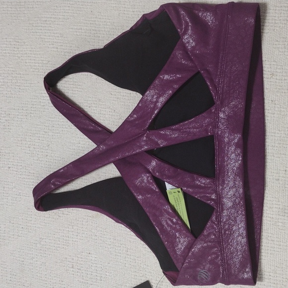 NWT Mpg Kelly Deep Magenta Croc Sports Bra Size Medium - Picture 5 of 9